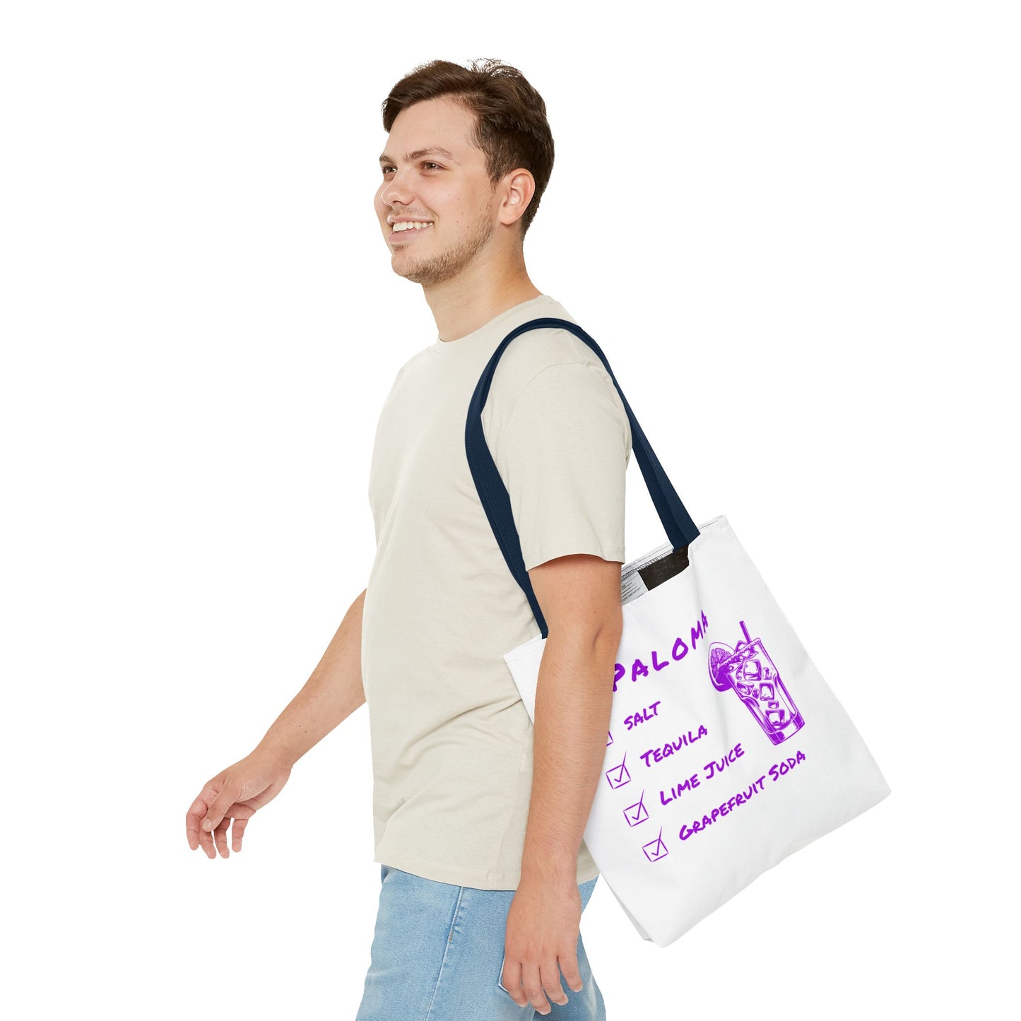 Paloma Tote Bag in Purple Graphic