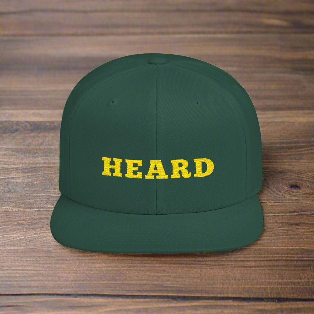 Heard Flat Bill Snapback - Stylish Cap for Trendsetters