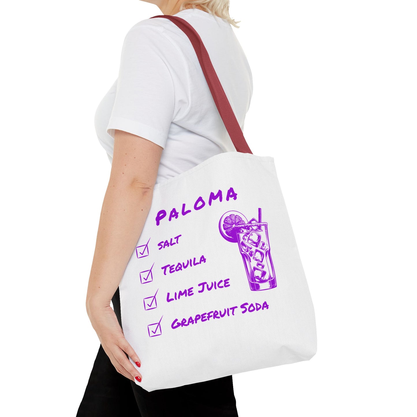 Paloma Tote Bag in Purple Graphic