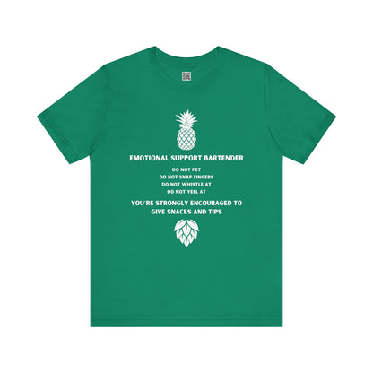 Emotional Support Bartender Shirt - White Text