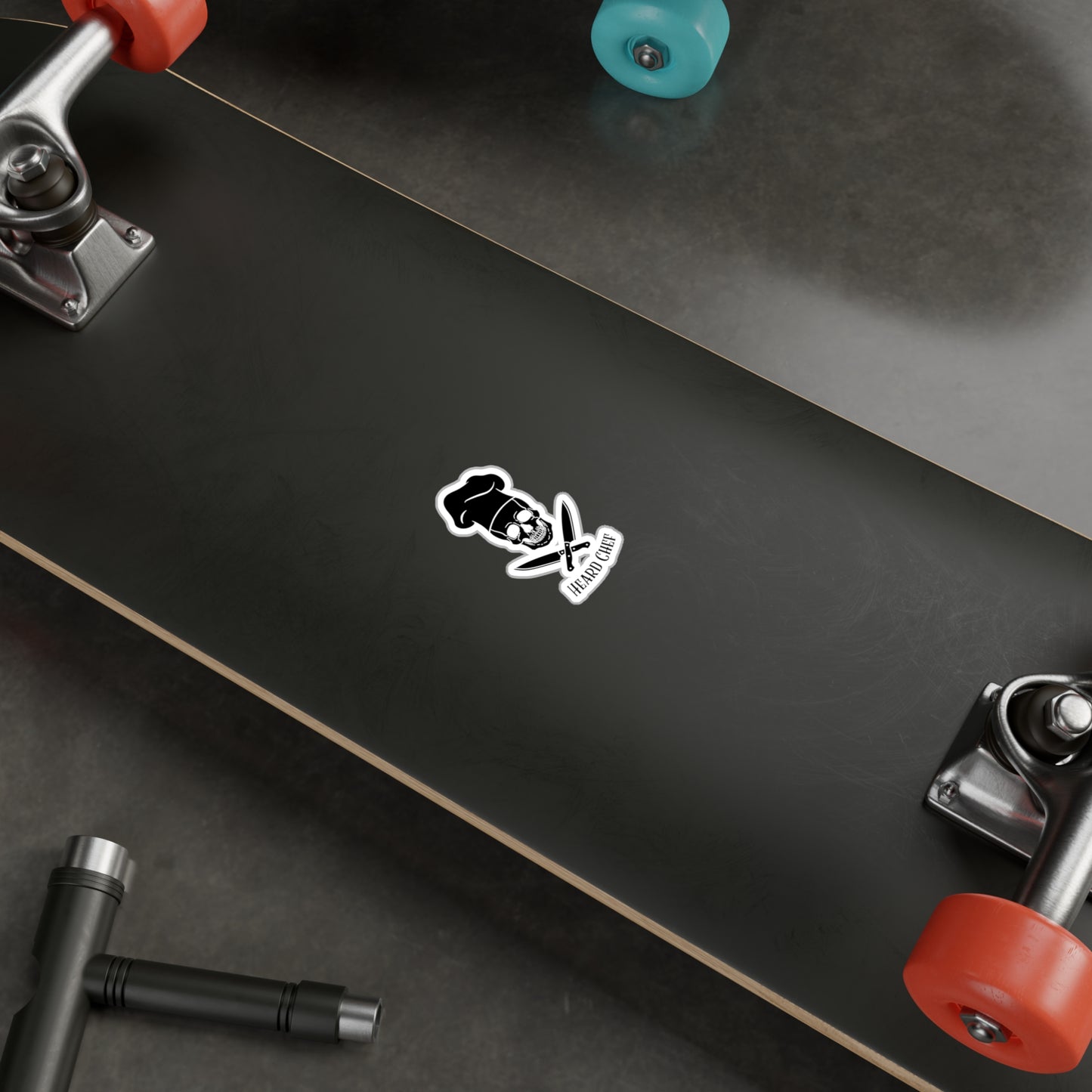 Heard Chef Skull Knives Vinyl Sticker