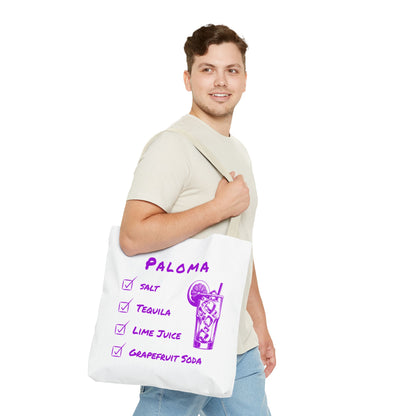 Paloma Tote Bag in Purple Graphic