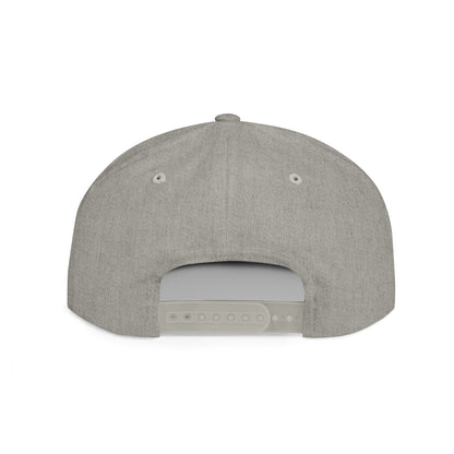 Heard Flat Bill Snapback White Text