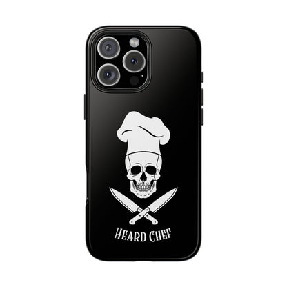 Heard Chef Skull Black Phone Case iPhone Samsung Galaxy