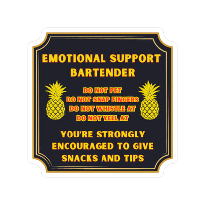 Emotional Support Bartender Sticker