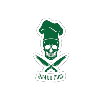 Stickers - Heard Chef Skull Knives Kiss-Cut Sticker