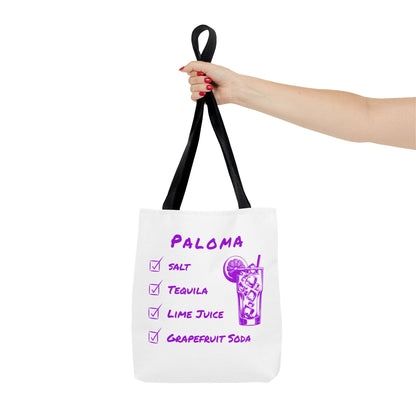 Paloma Tote Bag in Purple Graphic