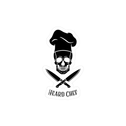 Heard Chef Skull Knives Vinyl Sticker