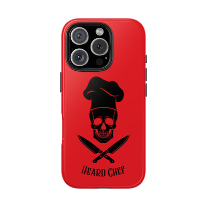 Heard Chef Skull Red Phone Case iPhone Samsung Galaxy