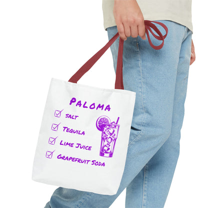 Paloma Tote Bag in Purple Graphic
