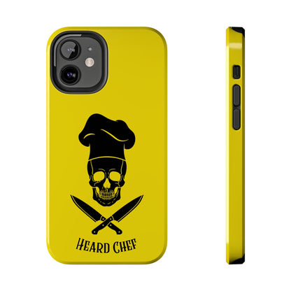 Heard Chef Skull BTI Gold Phone Case iPhone Samsung Galaxy