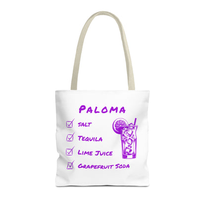 Paloma Tote Bag in Purple Graphic