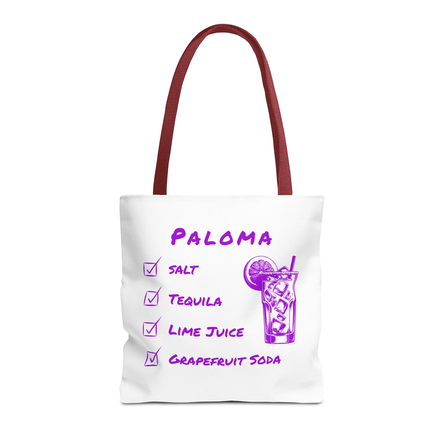 Paloma Tote Bag in Purple Graphic