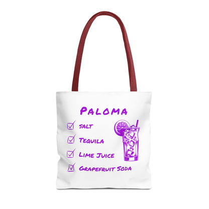 Paloma Tote Bag in Purple Graphic