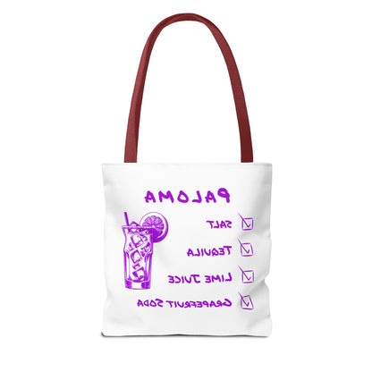 Paloma Tote Bag in Purple Graphic