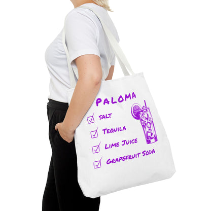 Paloma Tote Bag in Purple Graphic