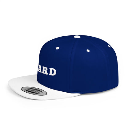Heard Flat Bill Snapback White Text