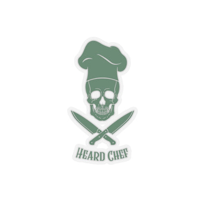 Stickers - Heard Chef Skull Knives Kiss-Cut Sticker