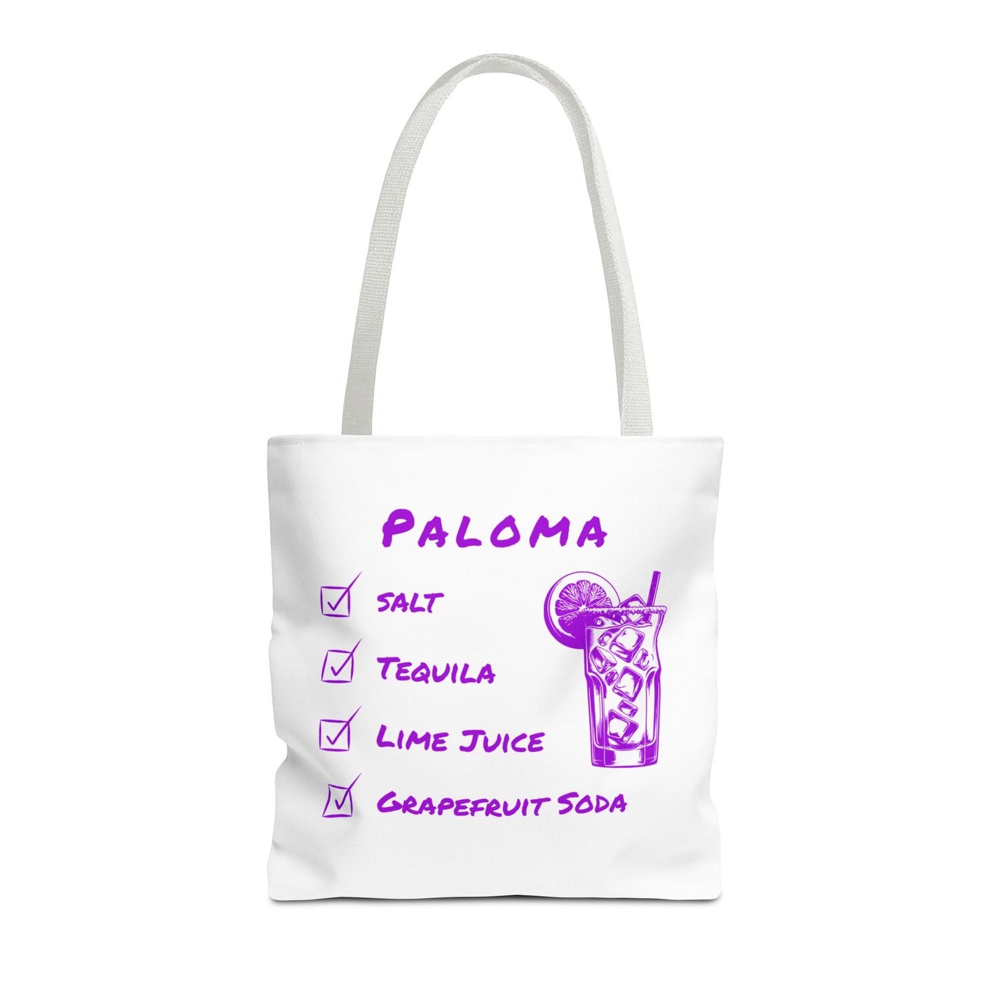 Paloma Tote Bag in Purple Graphic