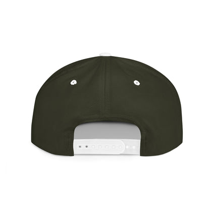 Heard Flat Bill Snapback White Text