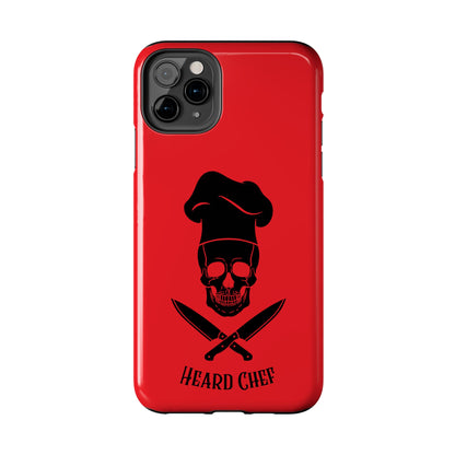 Heard Chef Skull Red Phone Case iPhone Samsung Galaxy