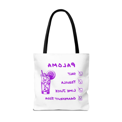 Paloma Tote Bag in Purple Graphic