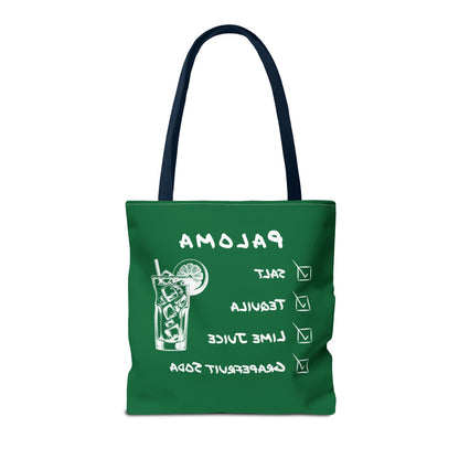 Paloma Tote Bag in White on Green