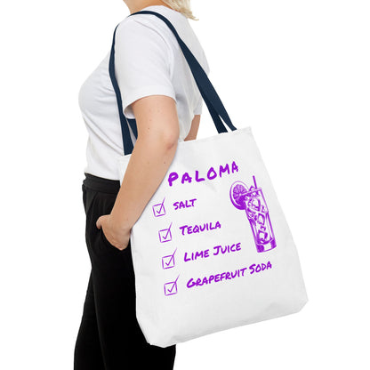 Paloma Tote Bag in Purple Graphic