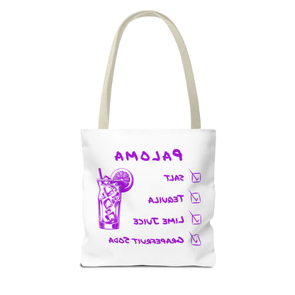 Paloma Tote Bag in Purple Graphic