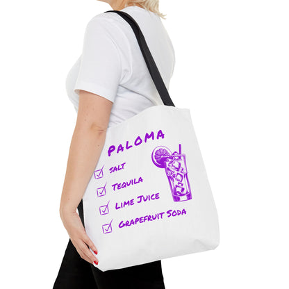 Paloma Tote Bag in Purple Graphic