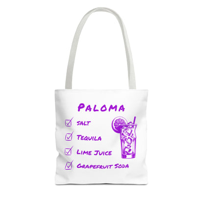 Paloma Tote Bag in Purple Graphic