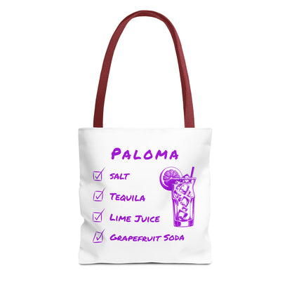 Paloma Tote Bag in Purple Graphic