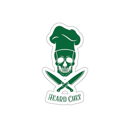 Stickers - Heard Chef Skull Knives Kiss-Cut Sticker