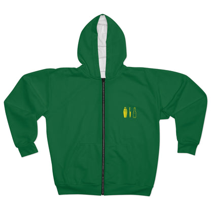 Burn Tha Ice Unisex Zip Hoodie - Full Logo Back, Trifecta Logo Front