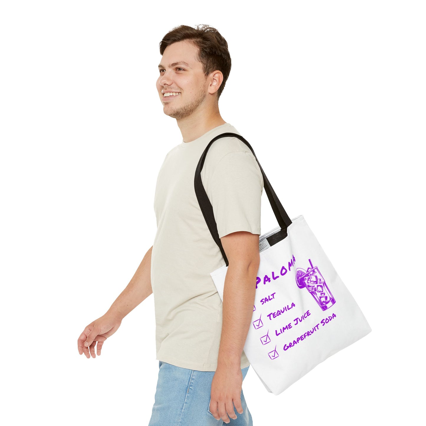Paloma Tote Bag in Purple Graphic