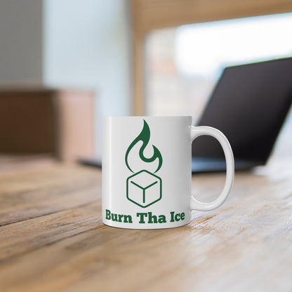 Mug Coffee 11oz - Green Burn Tha Ice Logo