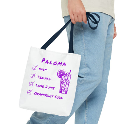 Paloma Tote Bag in Purple Graphic