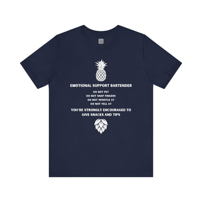 Emotional Support Bartender Shirt - White Text