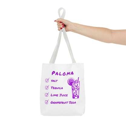 Paloma Tote Bag in Purple Graphic