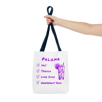 Paloma Tote Bag in Purple Graphic