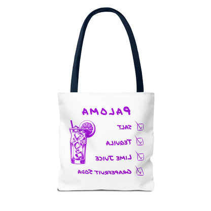 Paloma Tote Bag in Purple Graphic