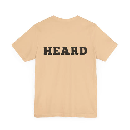 Heard T-Shirt Black Text