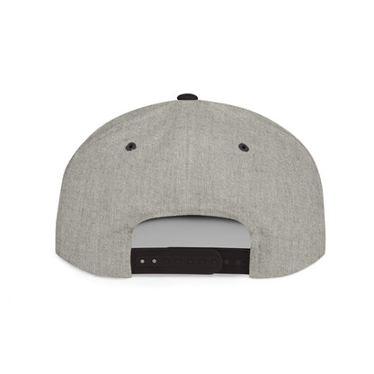 Heard Flat Bill Snapback White Text