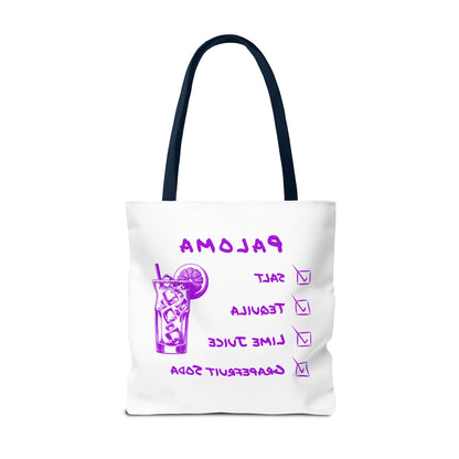 Paloma Tote Bag in Purple Graphic
