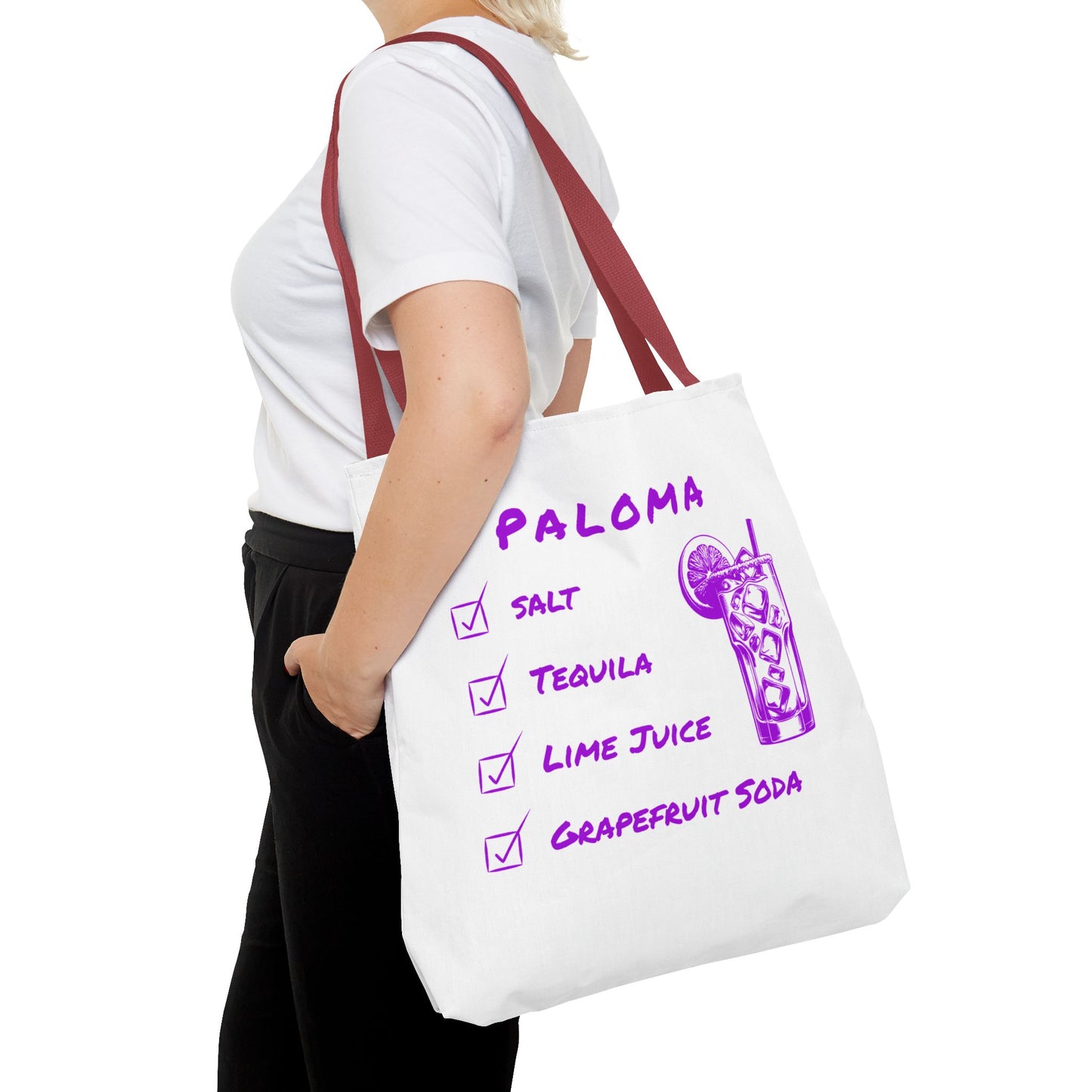 Paloma Tote Bag in Purple Graphic