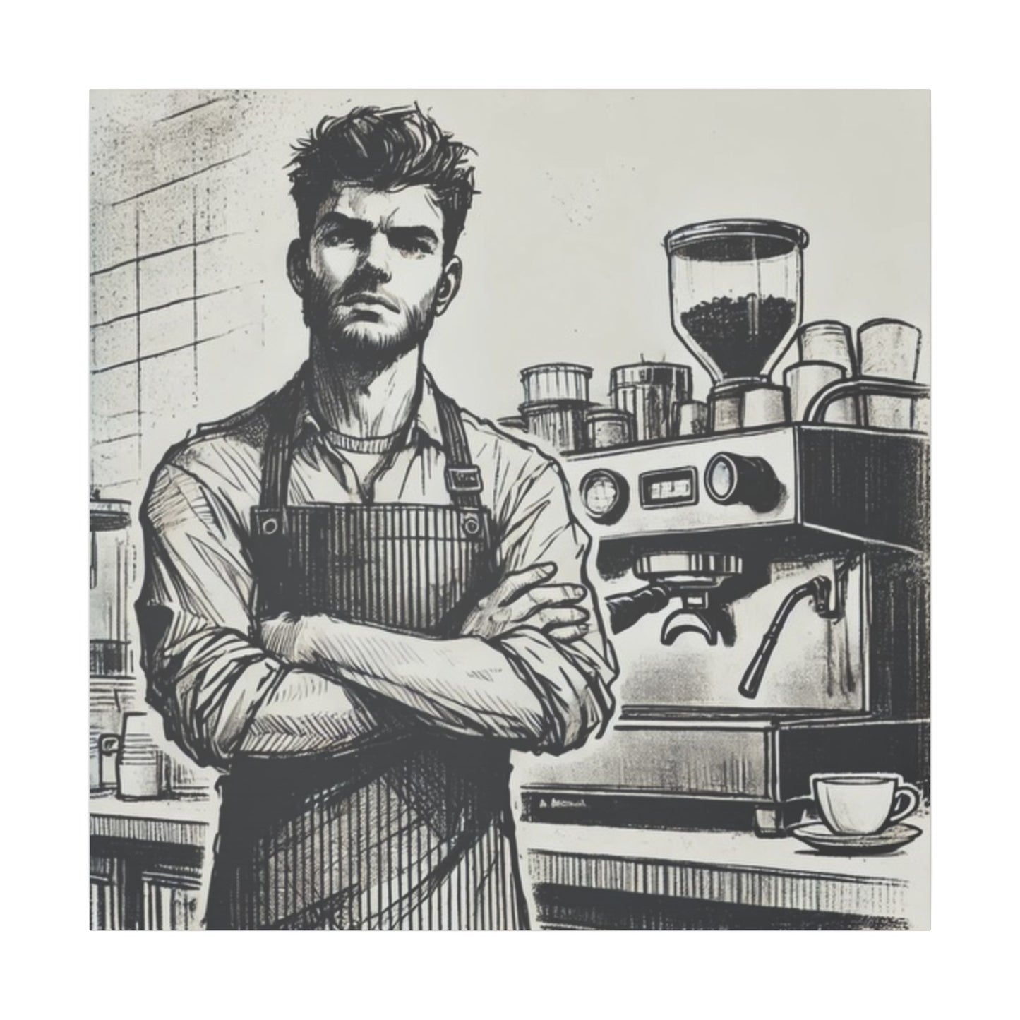 Canvas Print - Barista Industry Struggles