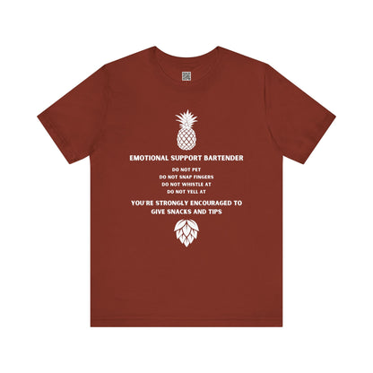 Emotional Support Bartender Shirt - White Text