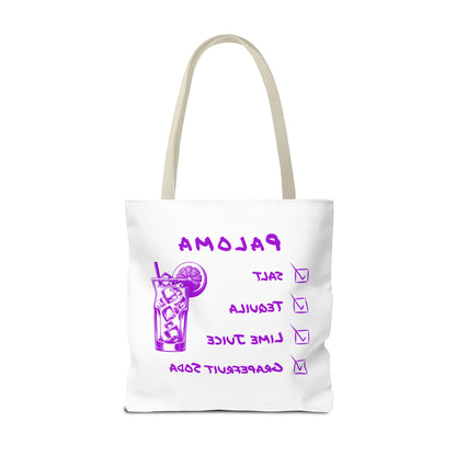 Paloma Tote Bag in Purple Graphic