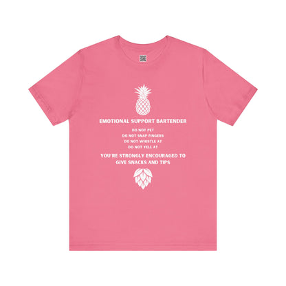 Emotional Support Bartender Shirt - White Text