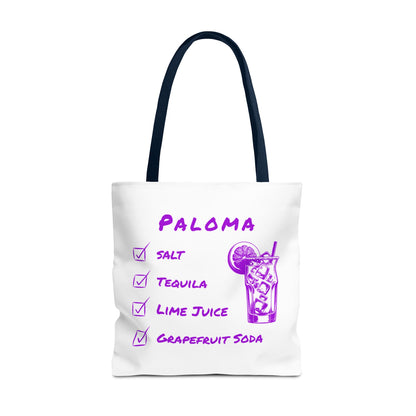 Paloma Tote Bag in Purple Graphic